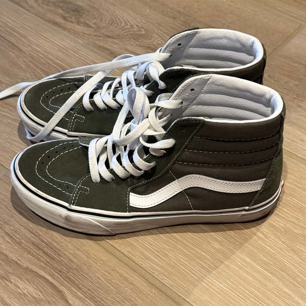 Vans Sk8-Hi Thyme/True White Skate Shoes Mens 7/ Womens 8.5 - Picture 2 of 3